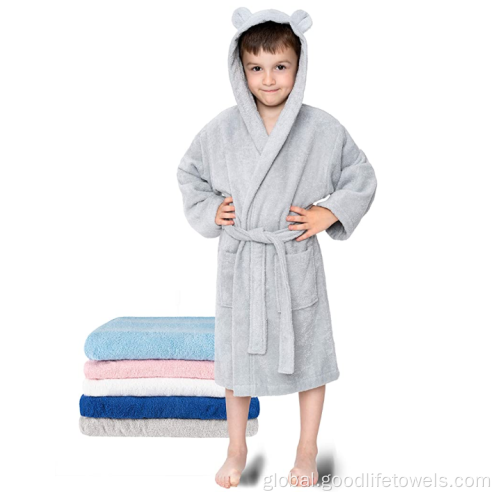 China children bathrobe cotton terry kids poncho bath robe Manufactory